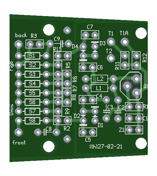 polarisation pcb for tapered mic body